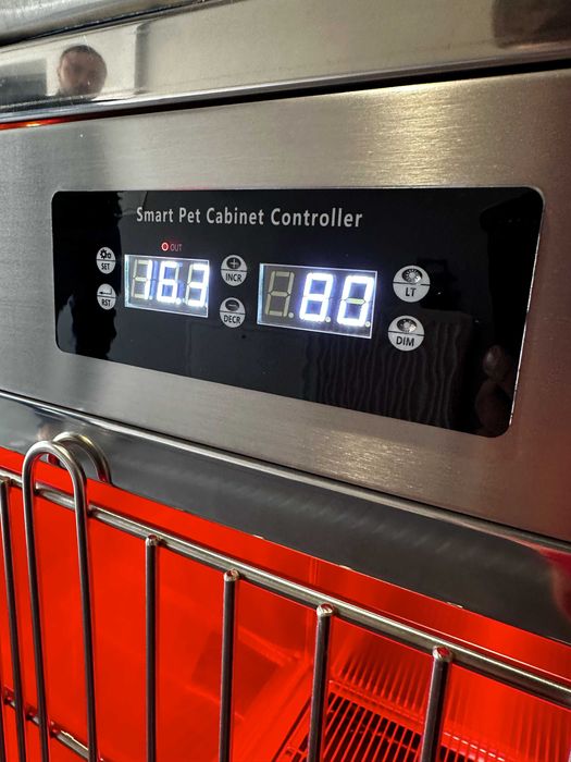 Klatki weterynaryjne cztery komory, tlenoterapia, podgrzewane, stal