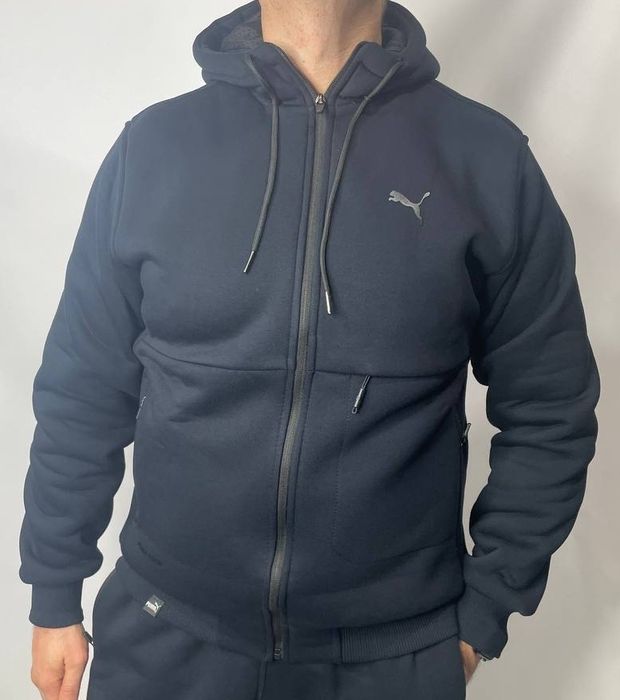 Мужской спортивный костюм Nike зимний теплый на флисе