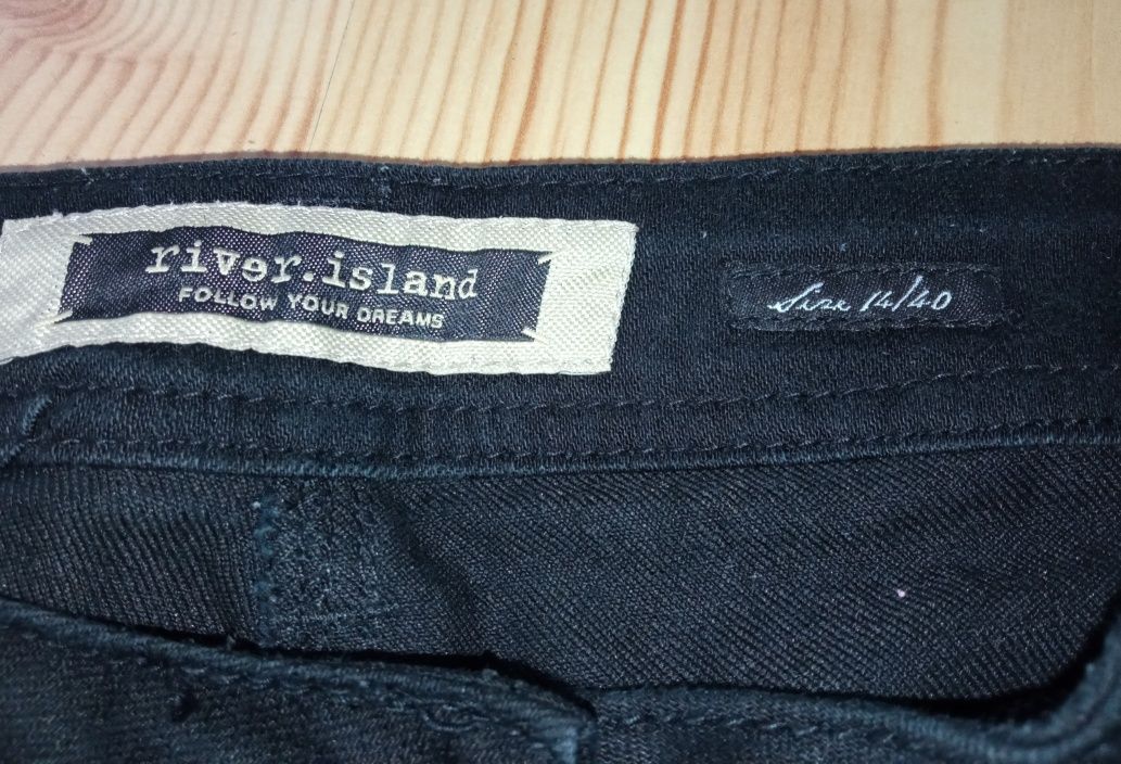 Spodnie jeansowe damskie River Island rozm XL
