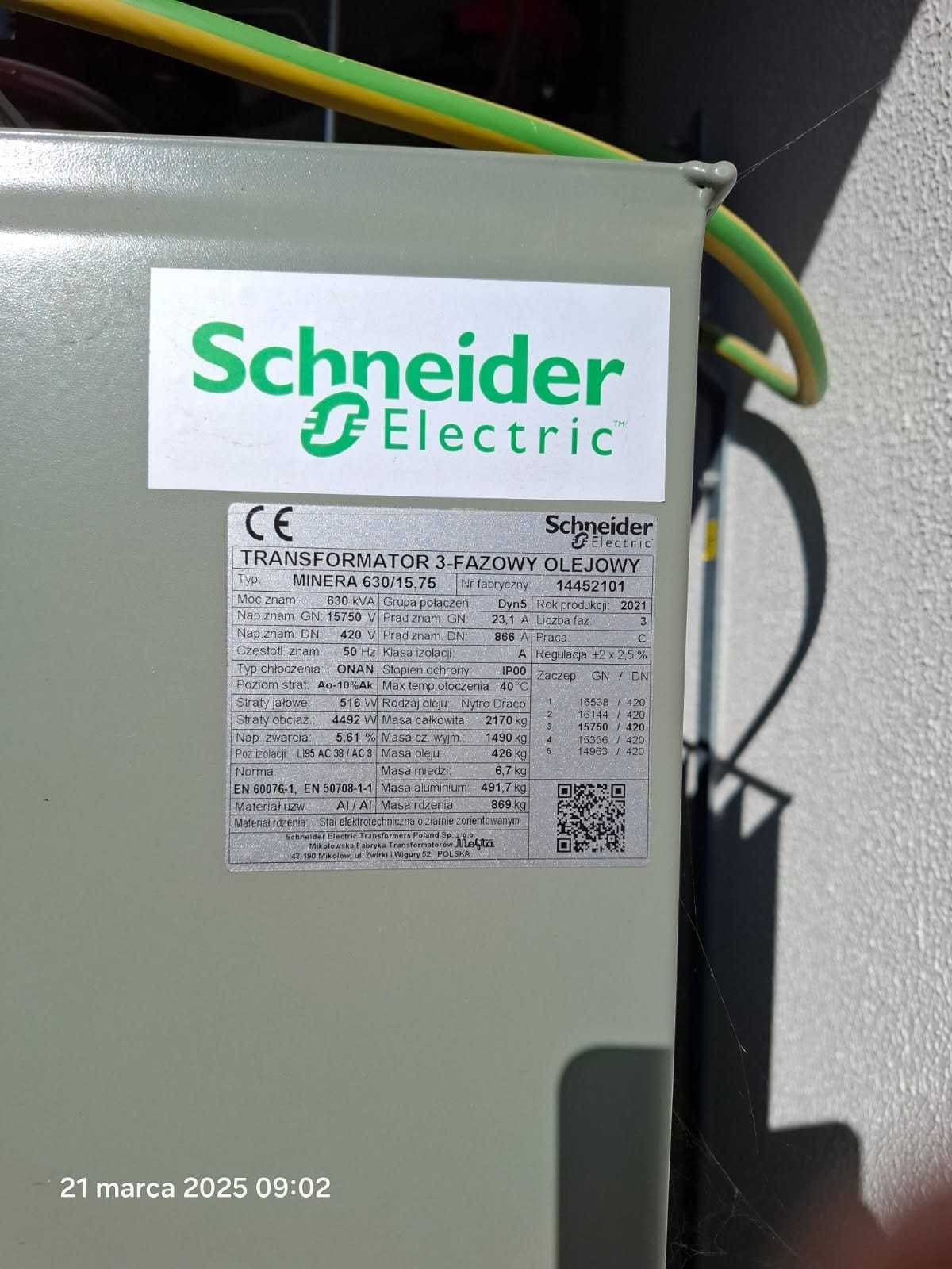 Transformator Olejowy 630kVA