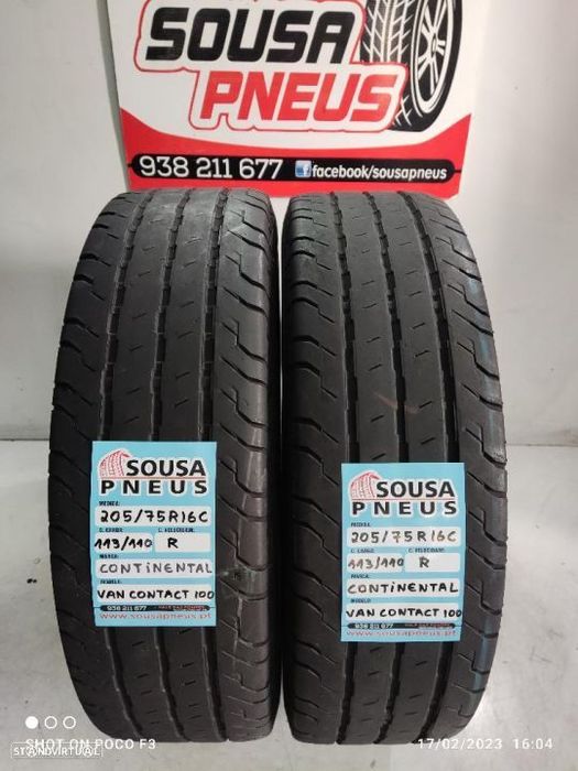 2 pneus semi novos 205-75r16c continental -oferta da entrega