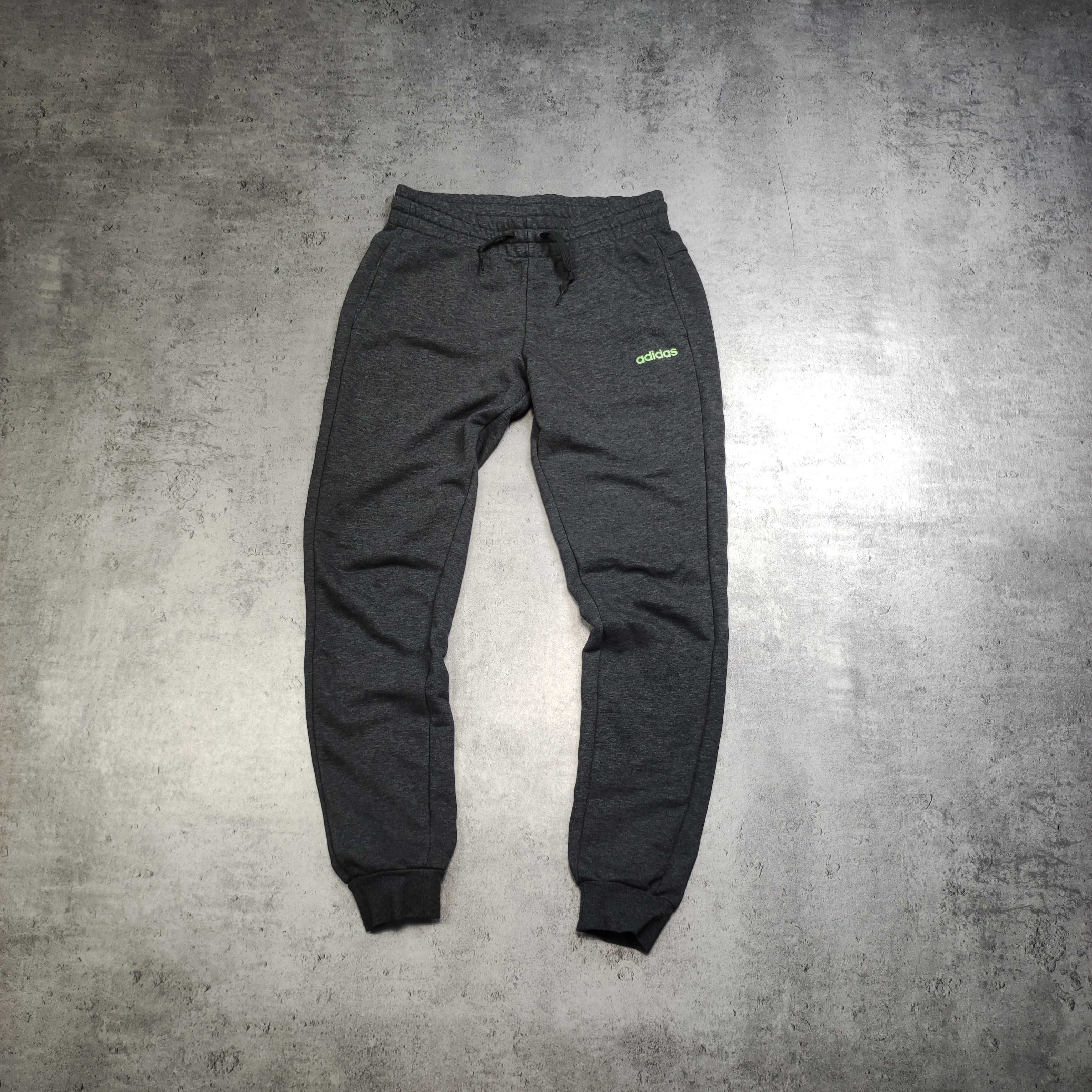 MĘSKIE Dresy Sportowe Adidas Ciemno Szare Clima Trening Casual Logo