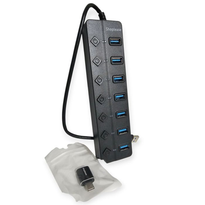 Hub Ładowarka Rozdzielacz USB 3.0 7 - portów 5 Gb/s LED Rozgałęźnik