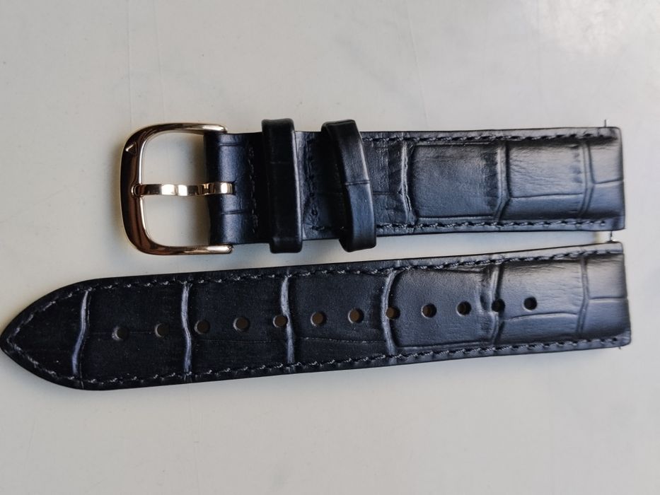 Oryginalny czarny pasek z włoskiej skóry Garmin Quick relase 20.