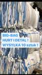 BIG BAG BAGI BEGI wysyłka 10 sztuk ! 90/99/86 cm fartuch / lej