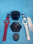 Zegarek Casio G-Shock GA-700 dwie koperty i paski czerwony / biały