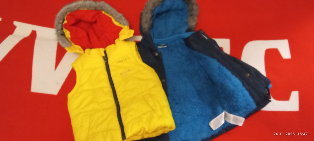 Kurtka i kamizelka zimowa 2-3 lata