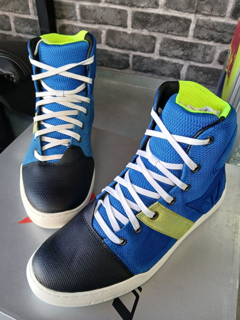 Dainese York Air Performance Blue / Fluo Yellow — Tamanho 41