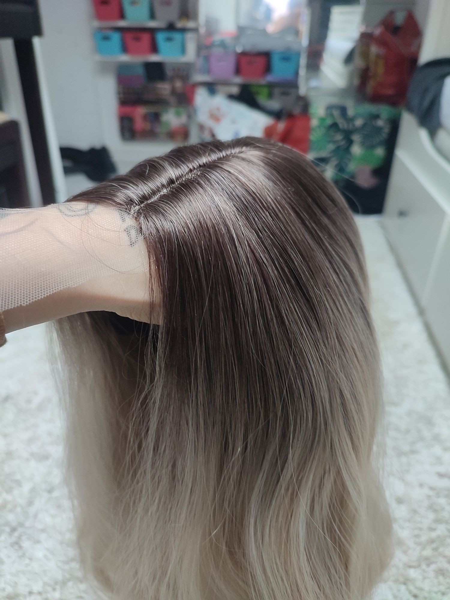 Peruka lace front ombre sombre fale WIG cosplay karnawał jakość