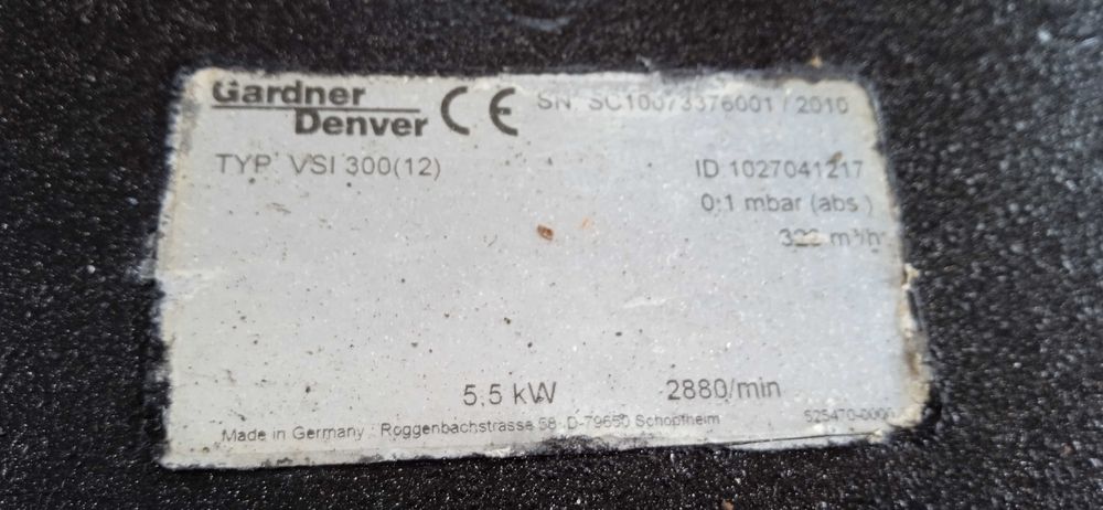 Pompa próżniowa Gardner Denver Twister VSI 300