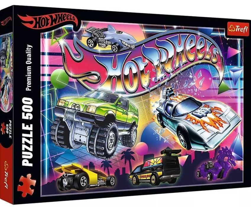 Puzzle 500 Hot Wheels: Lata 80-te TREFL. Trefl. Nowy Produkt