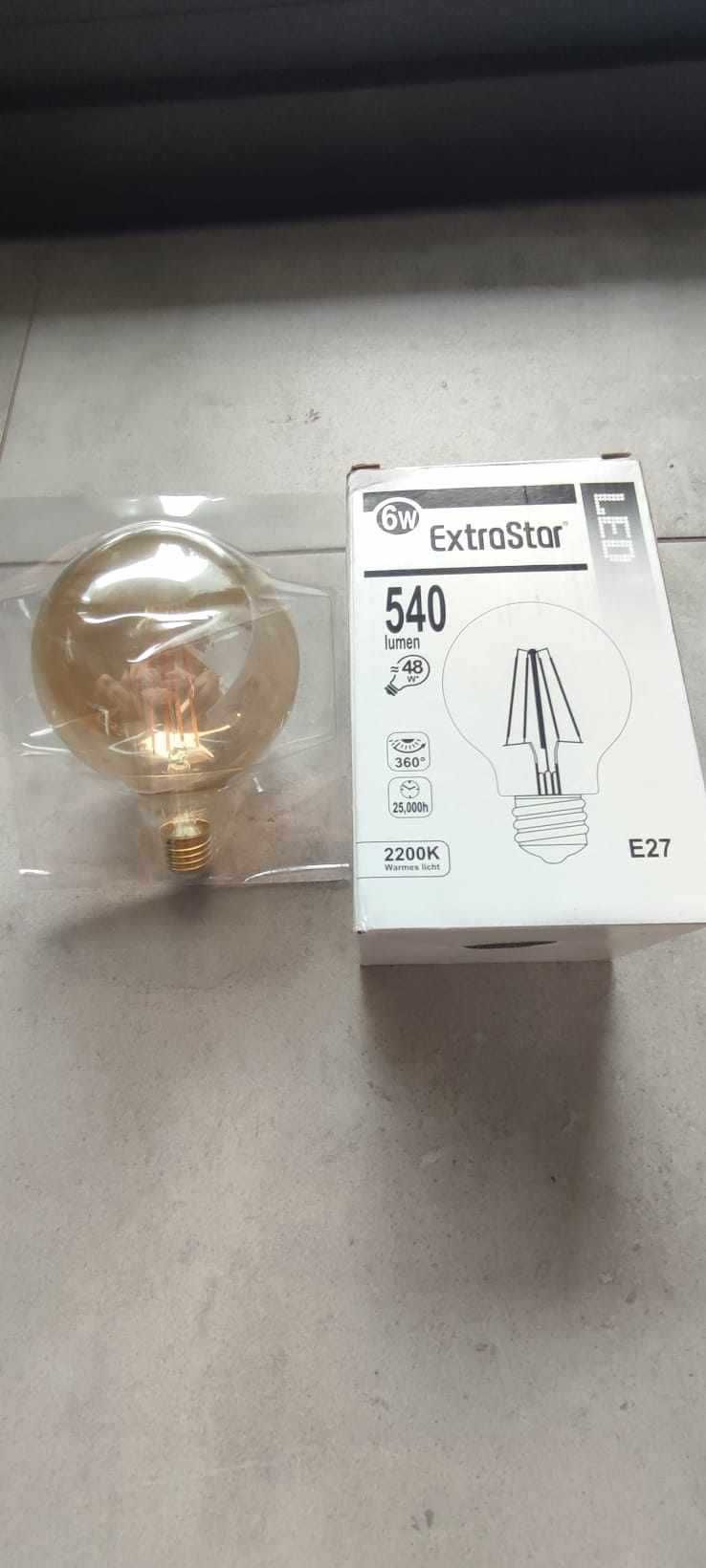 ExtraStar Żarówka Edison Vintage E27 żarówka żarowa LED 6W ciepła biel