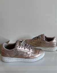 Reebok zlote Sneakersy skora naturalna