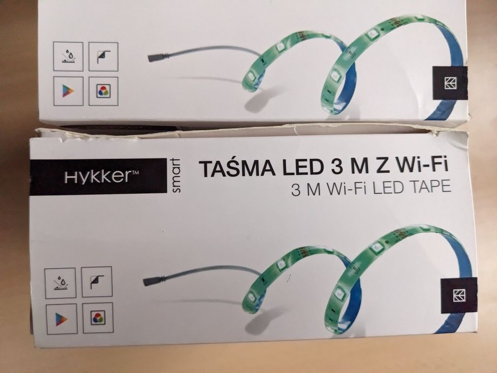 2szt Taśma LED 3M (6m) z Wi-Fi. RGB. Hykker. Gratisy w zestawie.