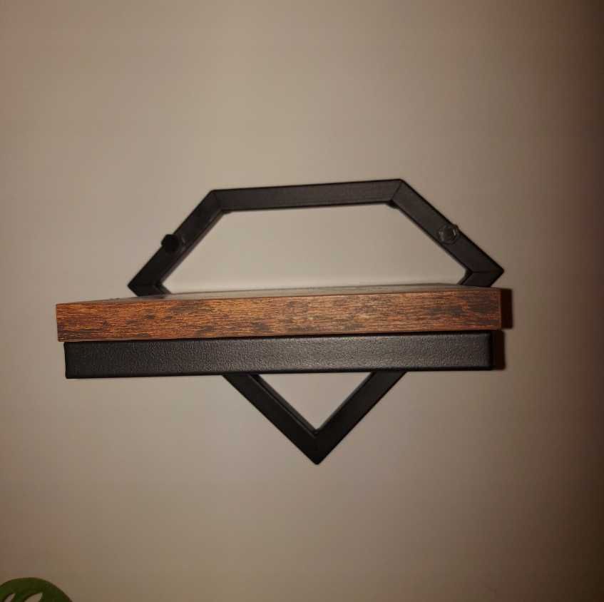 Kwietnik Na Ścianę Wiszący Metalowy Loft Półka Na Doniczki HIT