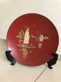 Talerz laka chinski ręcznie malowany
