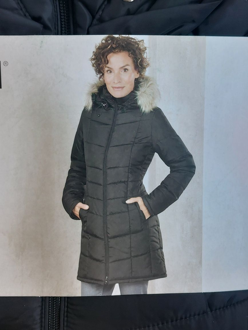 Nowy pikowany płaszcz damski zimowy Esmara kurtka damska S 36 38 M 42