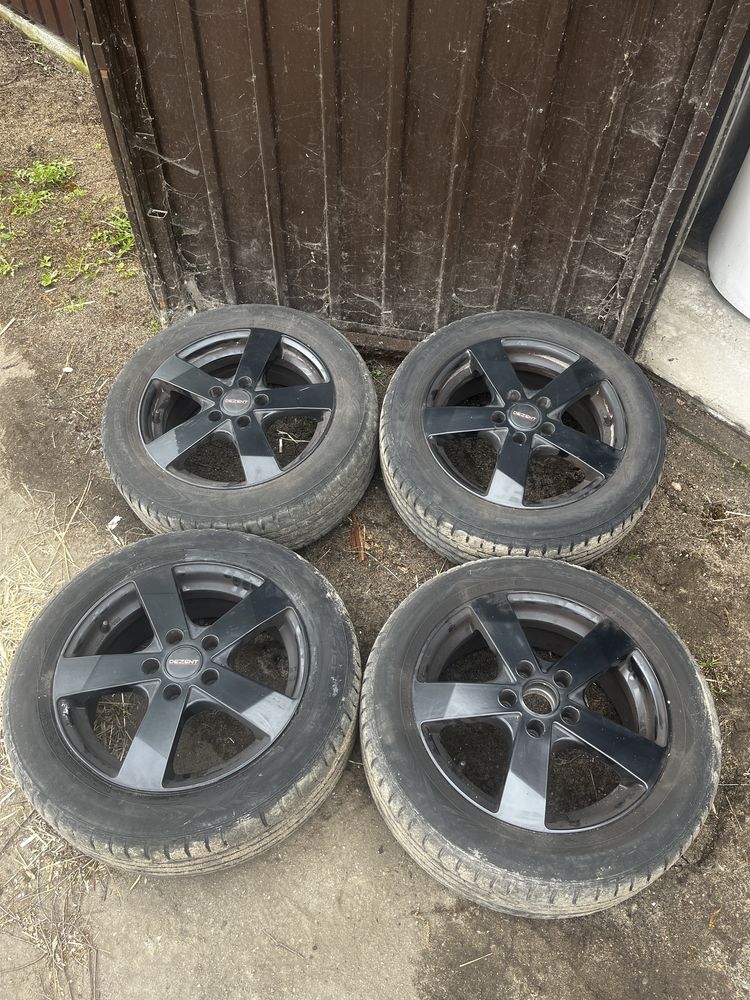 Alufelgi z oponami letnimi, czarne, Dezent 16, 5x 112