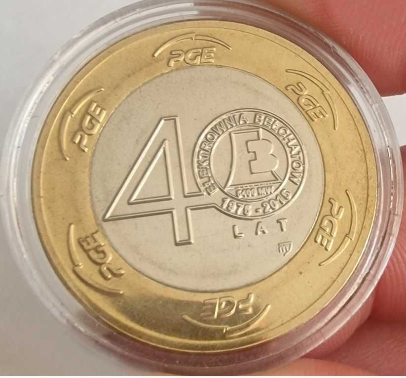 Żeton medal okolicznościowy 40 lat Elektrownia Bełchatów