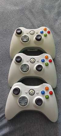 Trzy białe pady do Xbox 360 sprawne