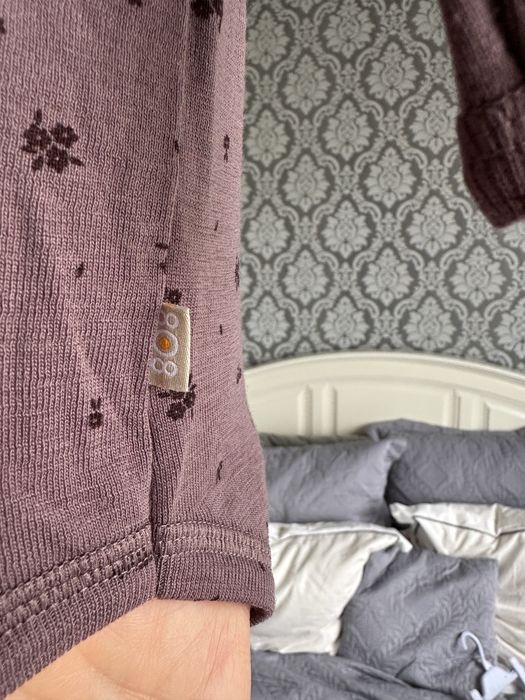 Body wełniane merino bielizna termoaktywna w kwiatki 86 92cm 808