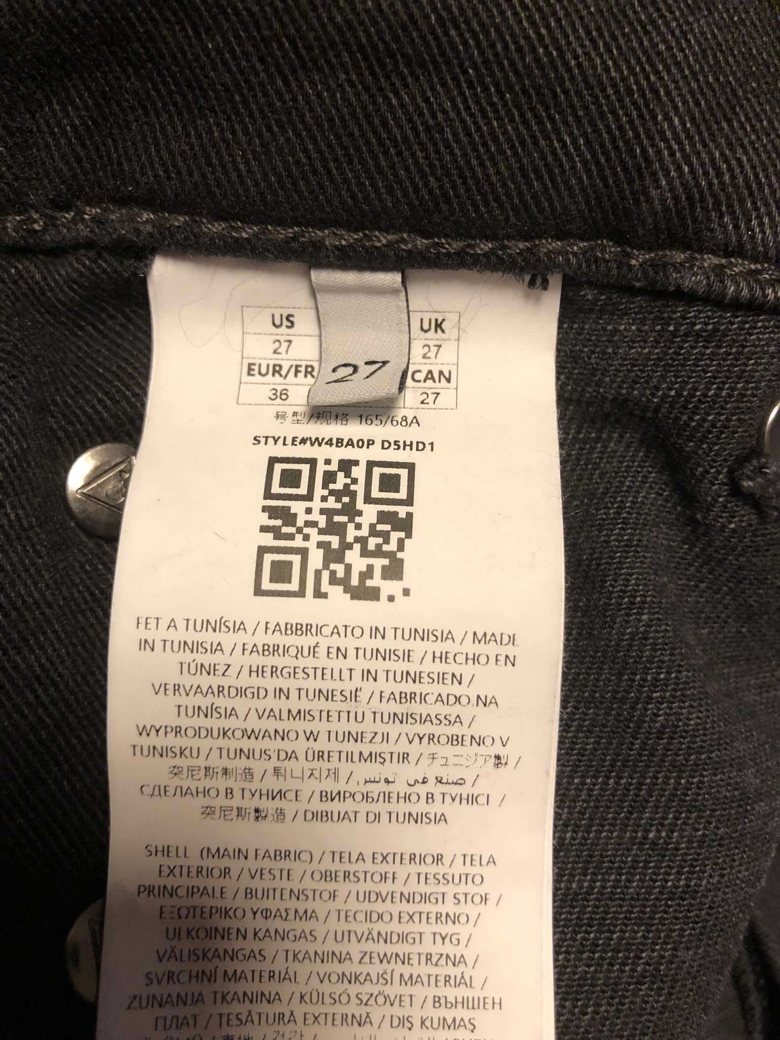 GUESS szerokie czarne jeansy model Palazzo High Faye Pant r. 36