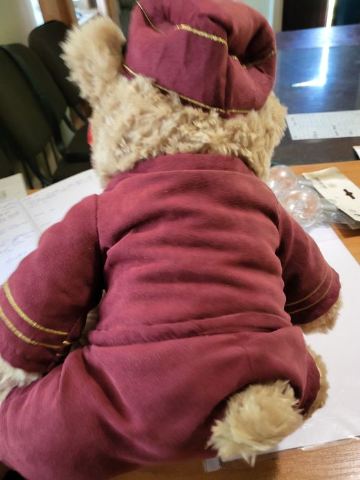 Іграшка ведмедик Начальник поїзду, залізничник, УЗ