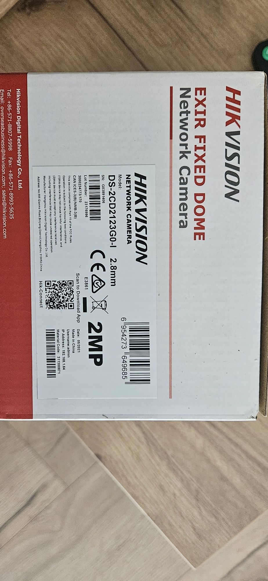 Kamera HIKVISION DS-2CD2123G0-1 nowa