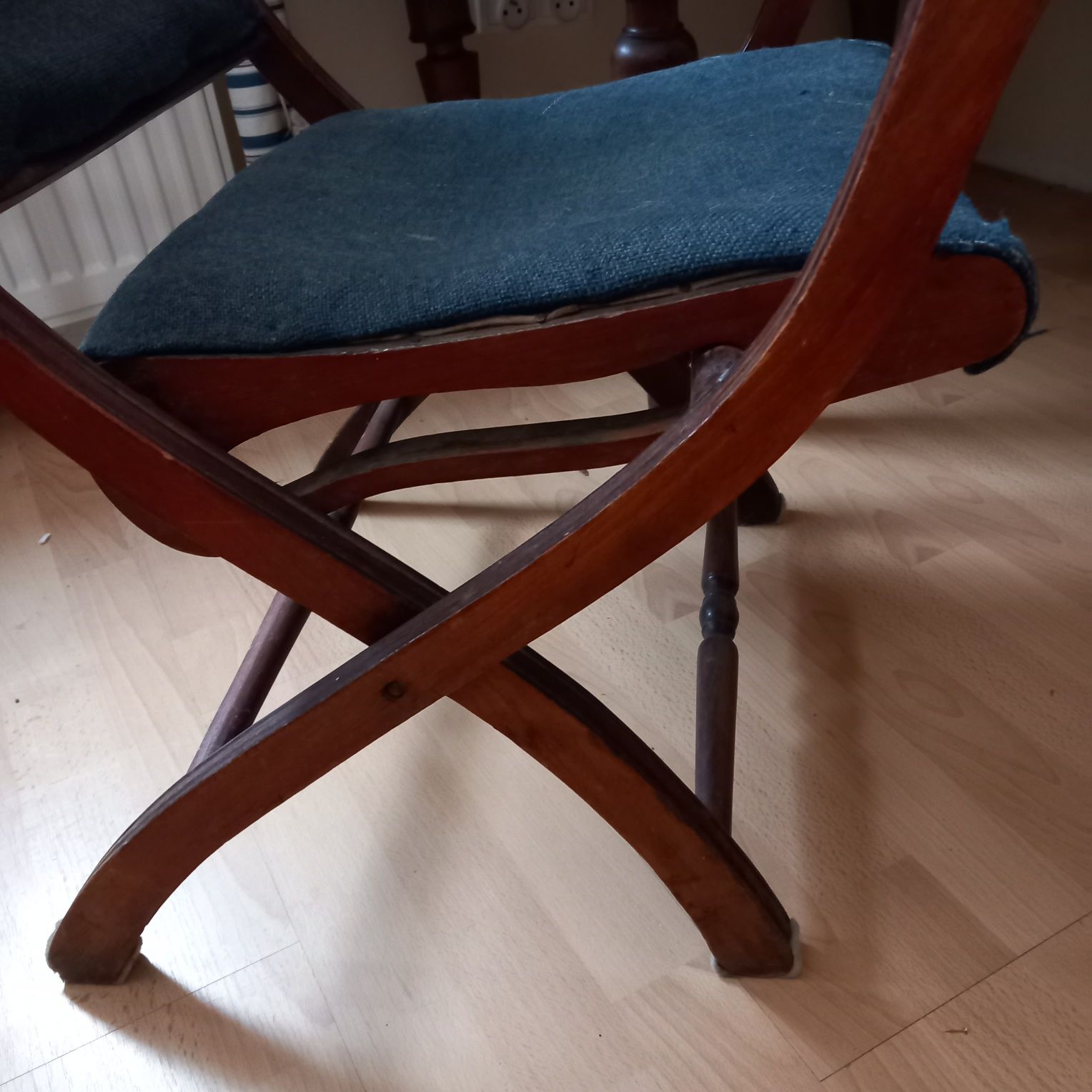 Krzesło fotel skladane antyk