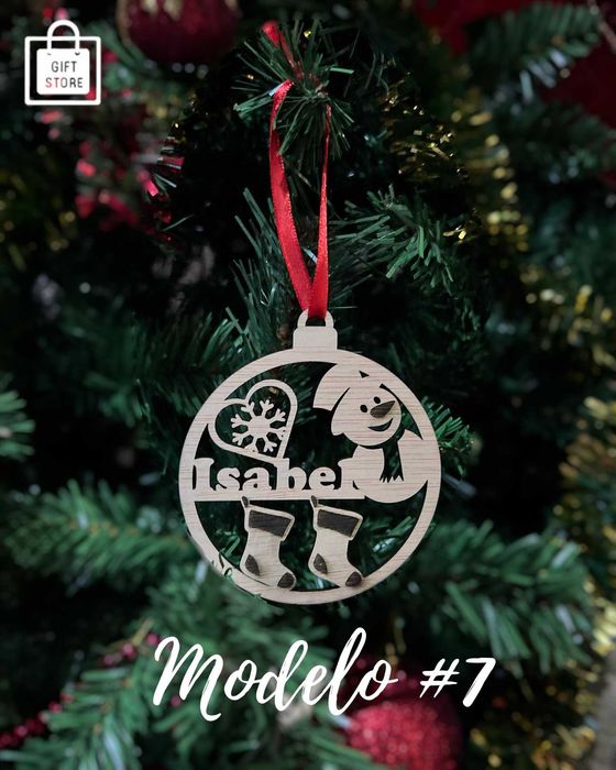 Enfeites de Natal personalizados com Nome