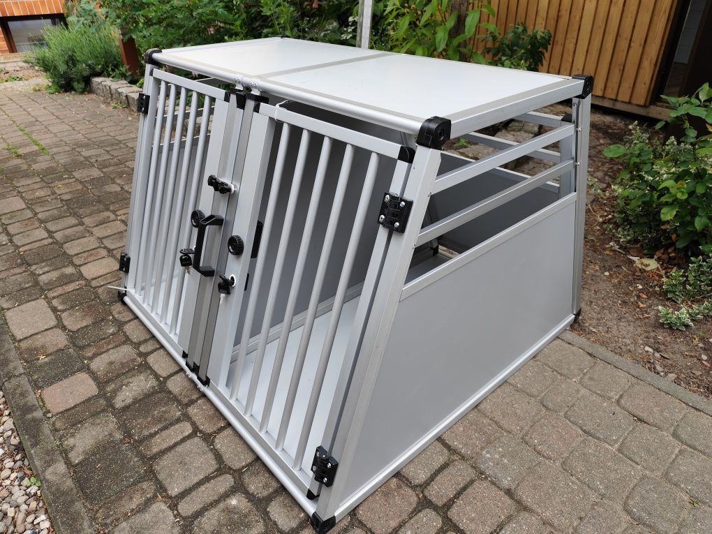 AluRide podwójny, aluminiowy transporter dla psów 97x92x68 cm