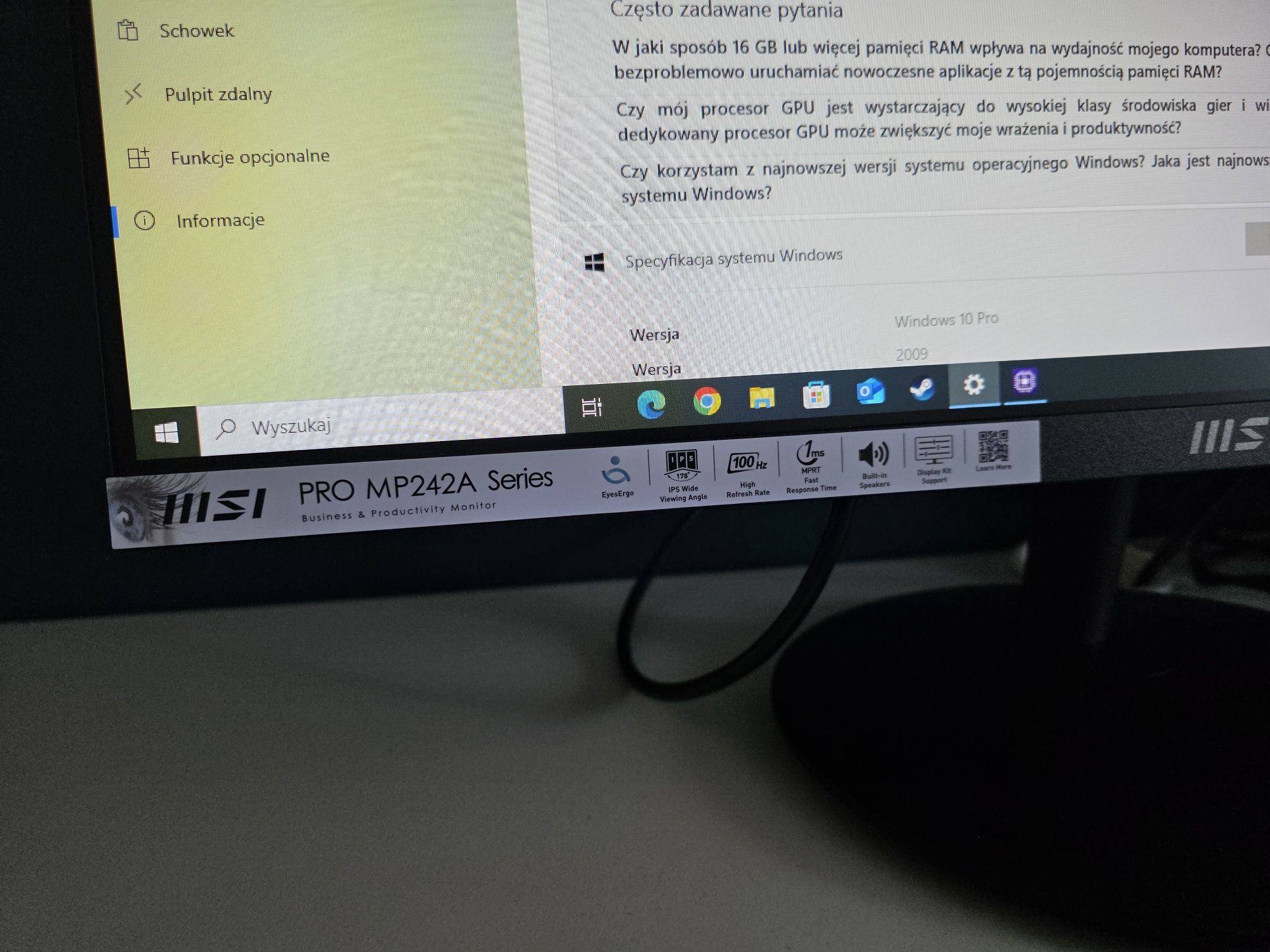 Komputer z nowym monitorem z głosnikami. Ryzen 5, GTX, 16gb ram, ssd +