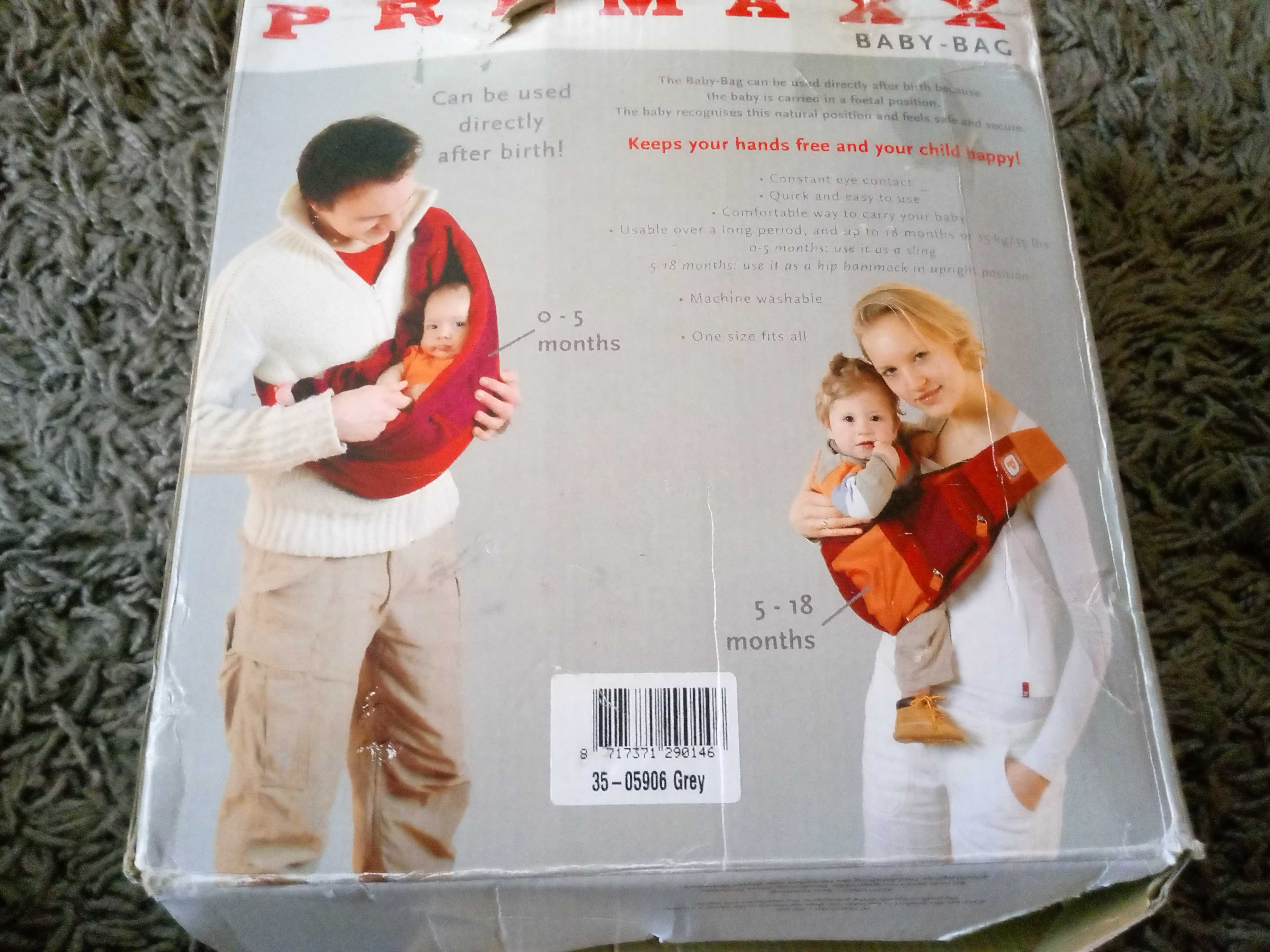 Nowa chusta nosidełko Premaxx baby bag  0 -18 miesięcy