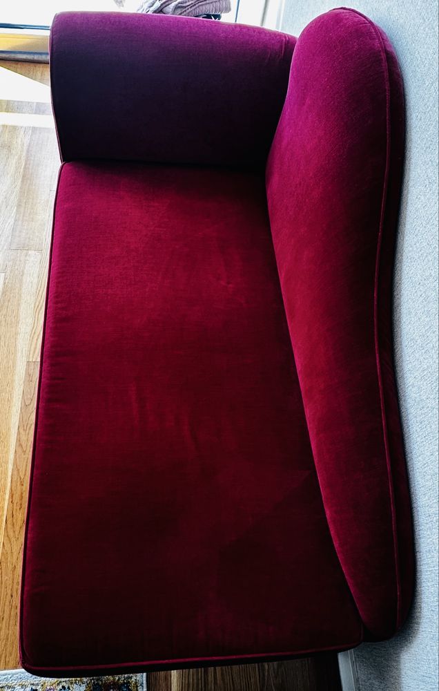Chaise Longue vermelho cabaret / Bordeaux