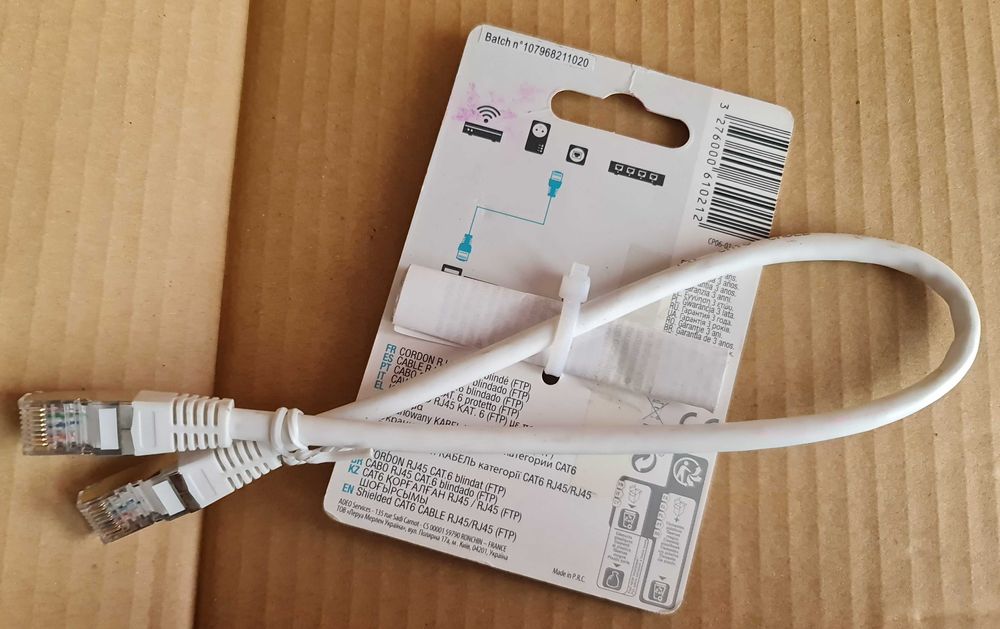 Cabo ethernet Evology n300 categoria 6 blindado com 40cm