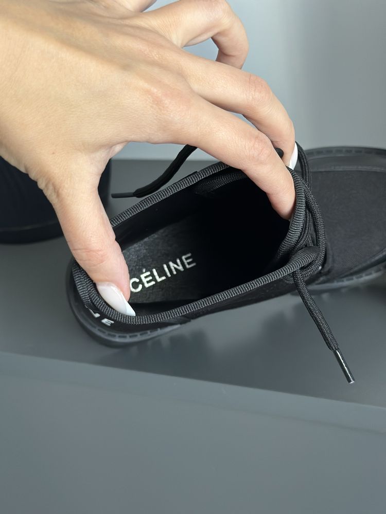 Ботинки celine селин селін чорні черевики осінні осенние