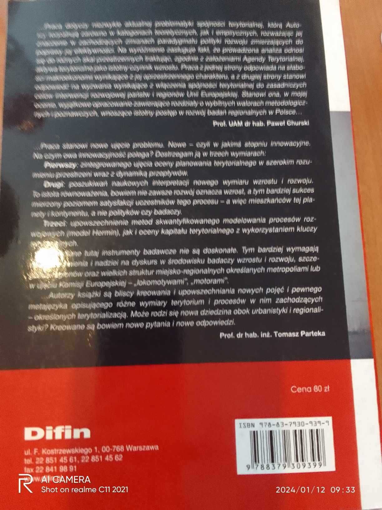 ,,Terytorialny Wymiar Wzrostu I Rozwoju"  nowa książka