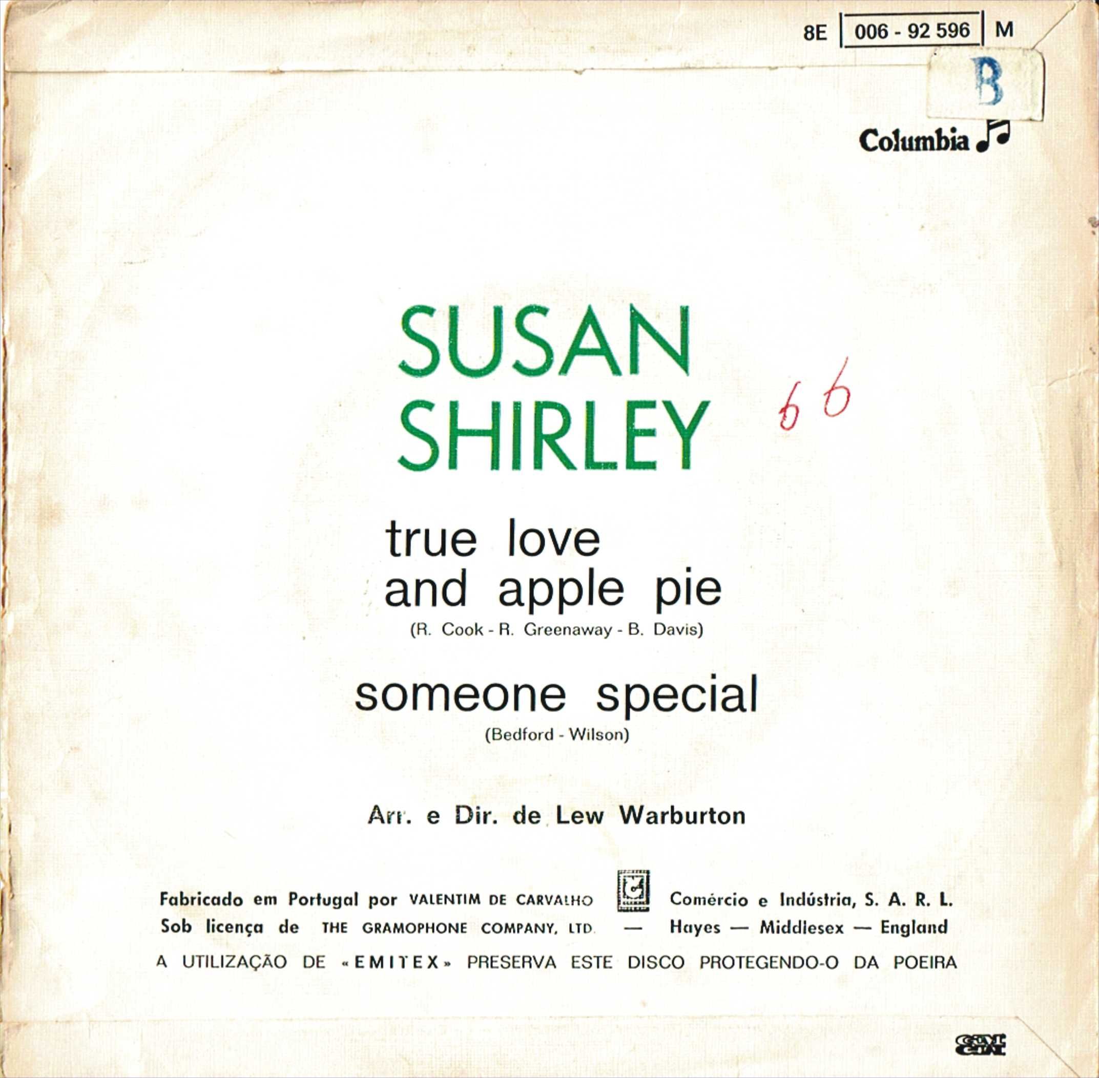 Susan Shirley - True love and apple pie- Disco EP 45 rpm -