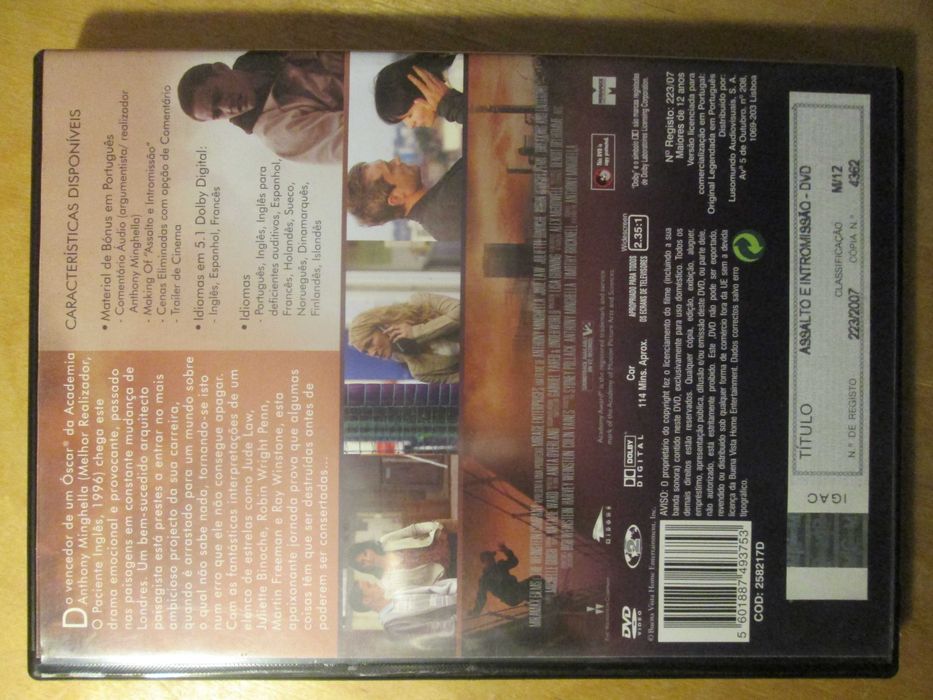 Assalto e Intromissão, Anthony Minghella, Juliette Binoche, Jude Law