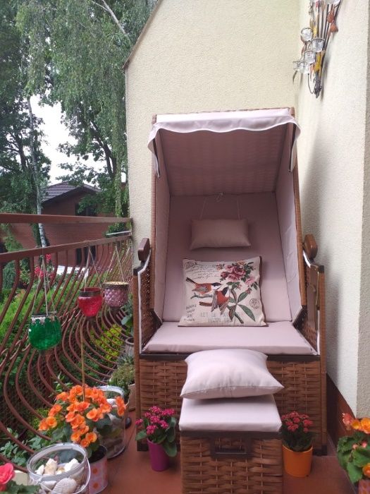 Kosz plażowy, ogrodowy 1-osobowy Brąz! Idealny na balkon ! Zach-pom.