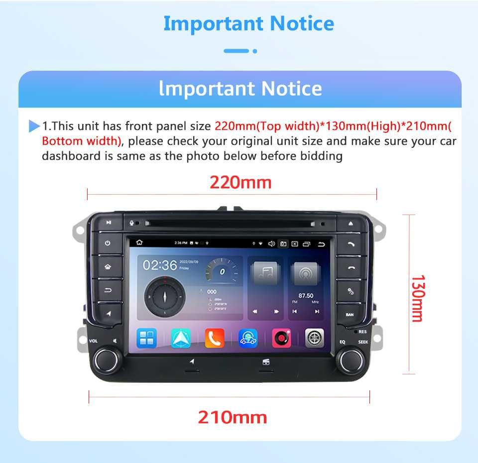 Radio FM DAB+ Android WiFi DVD GPS Seat Skoda VW Golf 5 6 Passat B6 B7