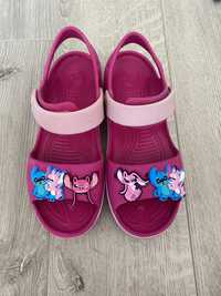 Crocs J2 33 34 sandały buty do wody Stitch przypinki Disney