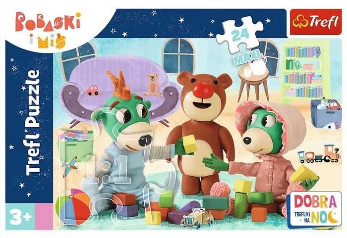 Puzzle Maxi 24 Zabawy Treflików przed snem Dobranoc, Trefliki na noc