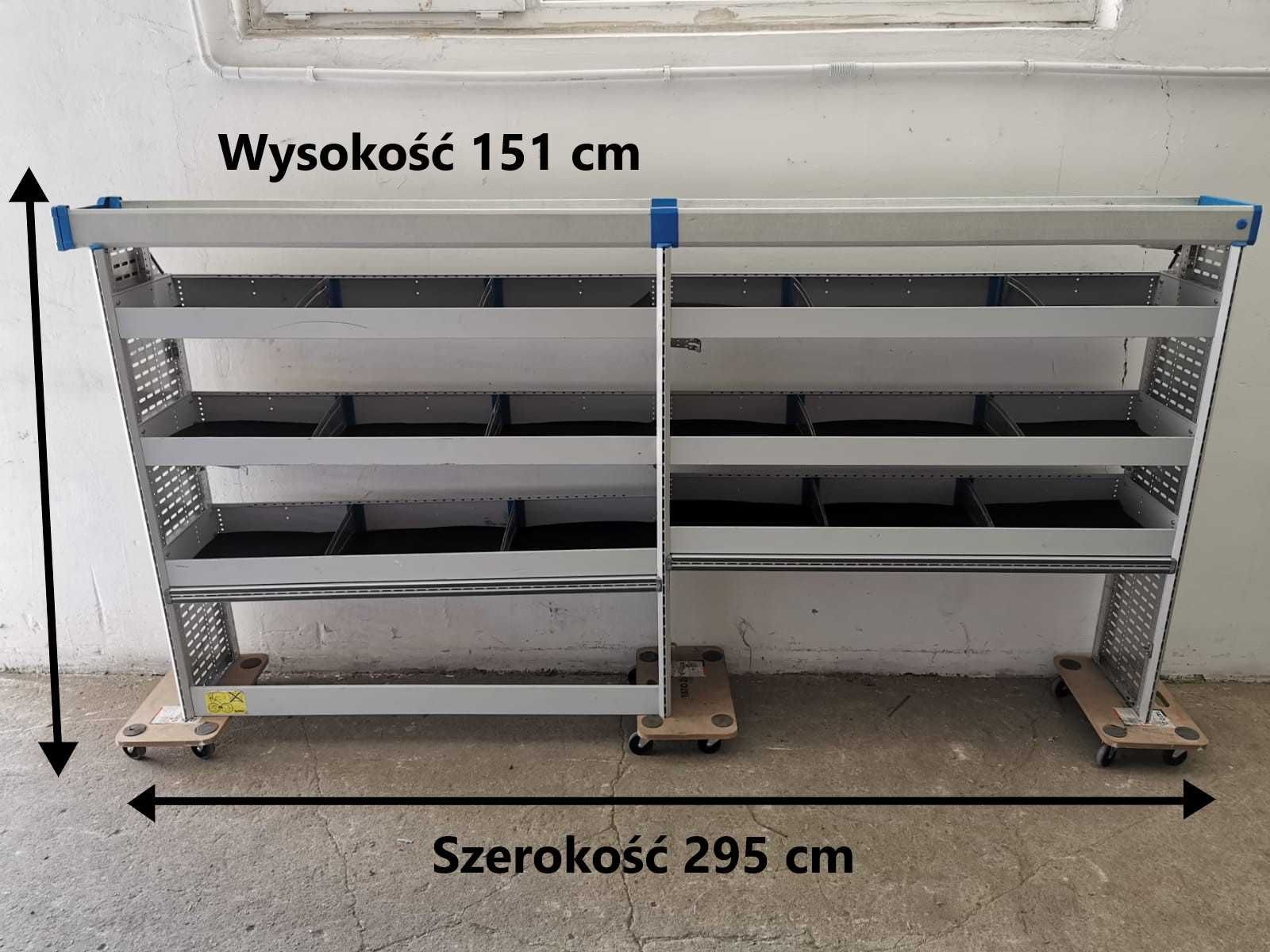 Regały szafki półki do busa zabudowa serwisowa warsztat ZESTAW SORTIMO