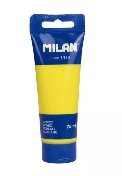 Farba akrylowa w tubce 75ml zółty tropikal MILAN. Milan. Nowy Produkt