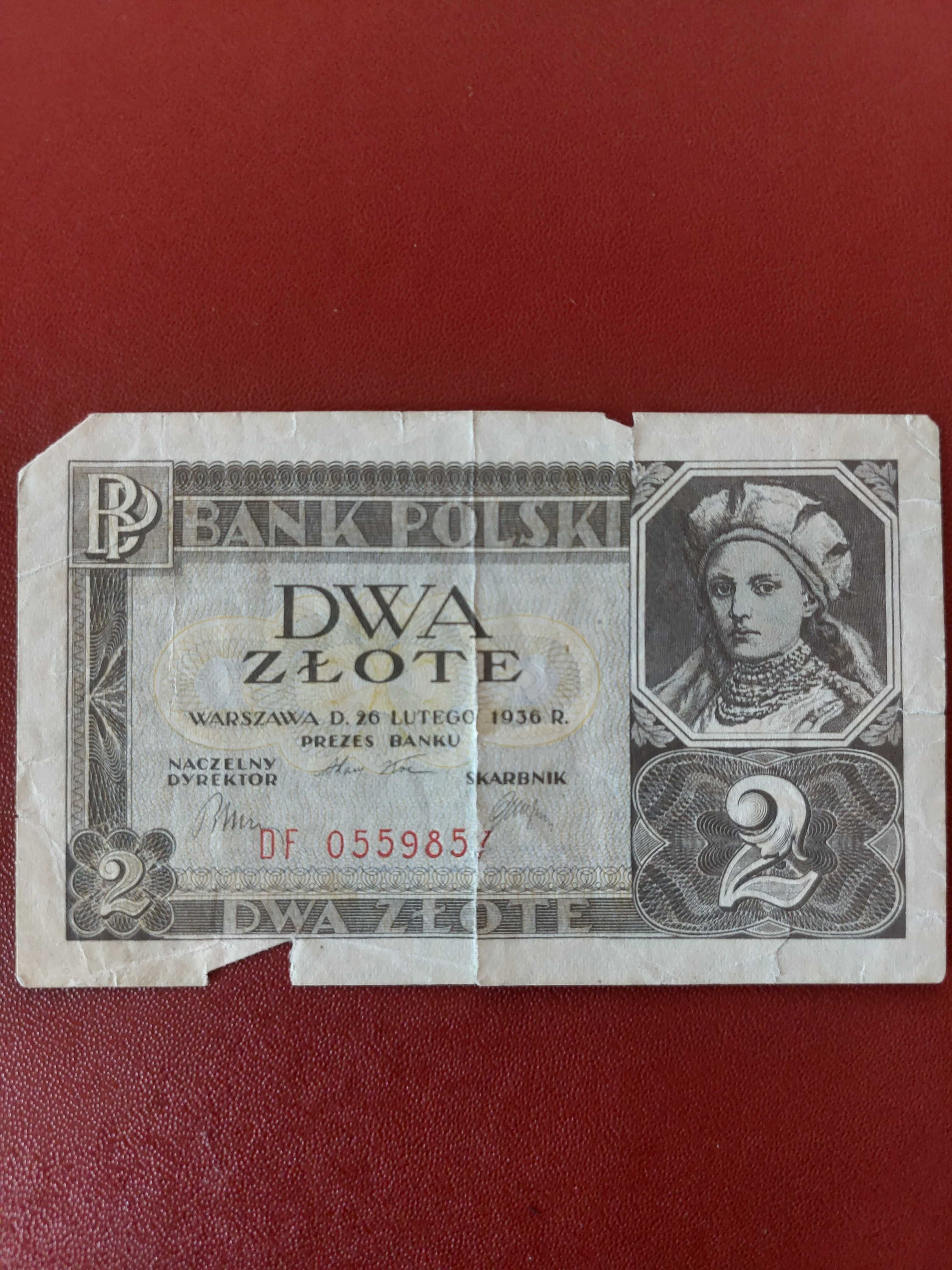 Banknot 2 zł z 1936 r.