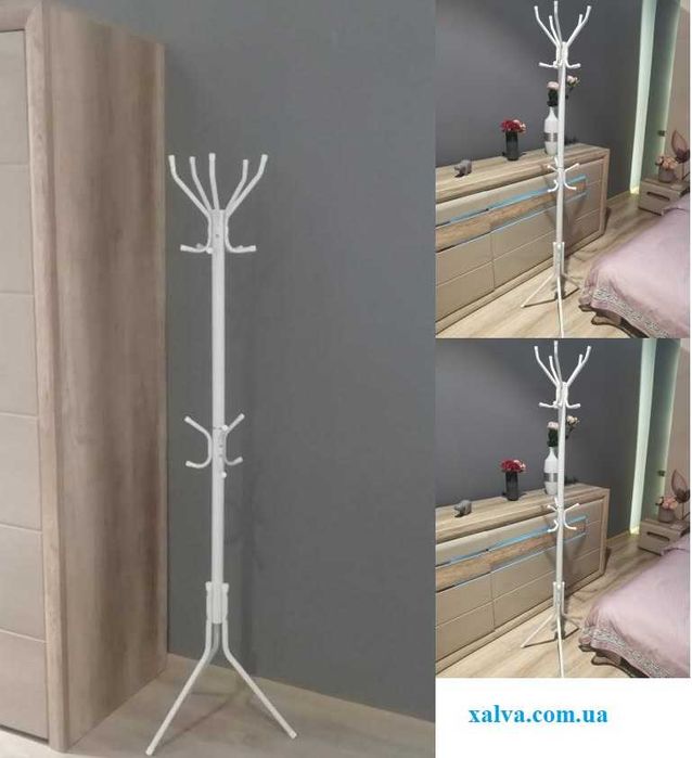 Вешалка напольная-стойка 180 см черная,белая вішалки Floor
