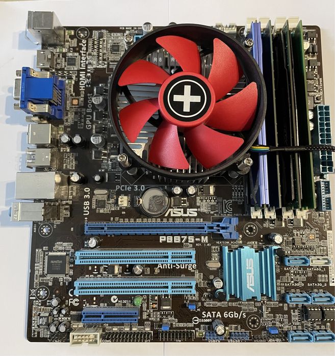 Комплект мат. Asus PB-875-M + 16 гб ОЗУ + БЖ 500w + i5-3470 + i3-2120
