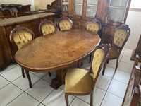 Piękny Włoski stół + 6 krzeseł komplet