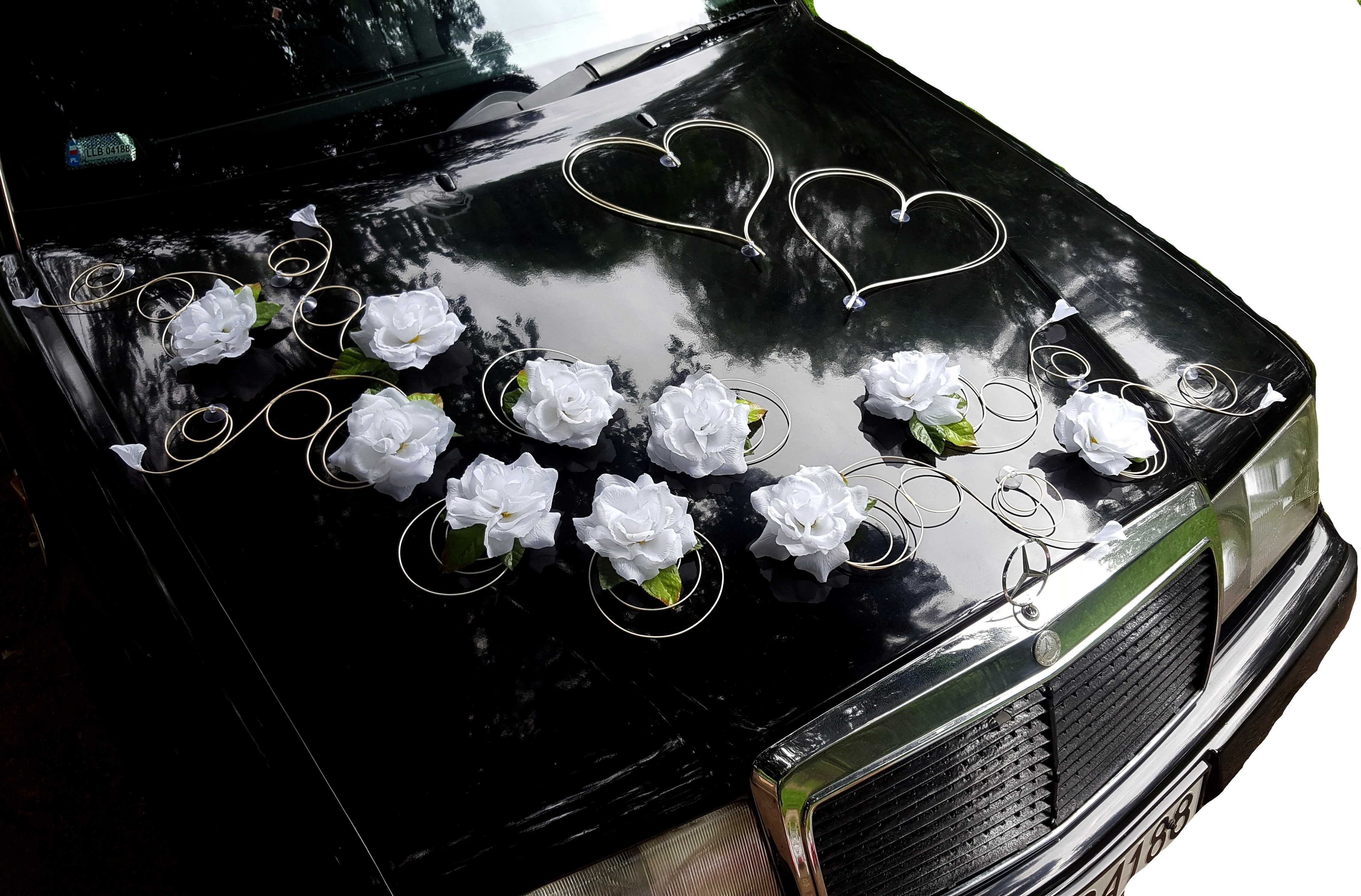 Dekoracja auta Ozdoba samochodu Ślubnego Weselnego  Serca